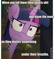 Size: 243x263 | Tagged: alicorn, captions, cropped, derpibooru import, edit, edited screencap, faic, grammar error, image macro, implied shipping, meme, misspelling, my little pony: the movie, picture for breezies, roflbot, safe, screencap, twilight sparkle, twilight sparkle (alicorn), upset