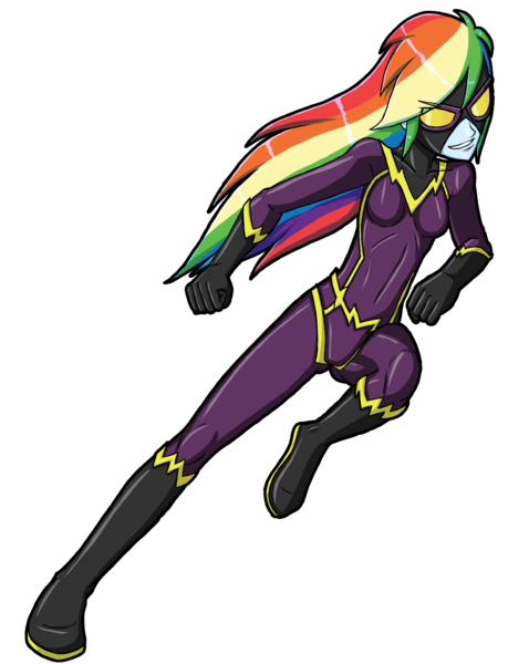 Size: 1928x2520 | Tagged: safe, artist:artemis-polara, derpibooru import, rainbow dash, human, equestria girls, clothes, costume, crystal prep shadowbolts, female, halloween, holiday, shadowbolt dash, shadowbolts, shadowbolts costume, simple background, skintight clothes, solo, transparent background