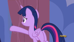 Size: 832x468 | Tagged: alicorn, animated, curtains, derpibooru import, discovery family logo, edit, edited screencap, fame and misfortune, gif, nervous, pumpkin dance, safe, scared, screencap, spooky, spooky scary skeleton, twilight sparkle, twilight sparkle (alicorn), window