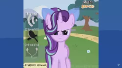 Size: 1600x900 | Tagged: annoyed, artist:heartwarmer-mlp, bow, derpibooru import, hair bow, pony simulator, safe, solo, starlight glimmer, starlight is not amused, unamused