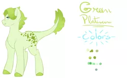 Size: 6500x4000 | Tagged: safe, artist:mah521, derpibooru import, oc, oc:green platinum, unofficial characters only, dracony, hybrid, absurd resolution, interspecies offspring, male, offspring, parent:rarity, parent:spike, parents:sparity, reference sheet, solo