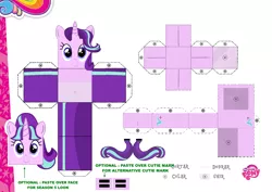 Size: 2048x1447 | Tagged: artist:dashiesparkle, arts and crafts, craft, custom, derpibooru import, editor:grapefruitface, fixed, improved, irl, merchandise, papercraft, photo, photo manipulation, portuguese, printable, safe, solo, starlight glimmer, toy