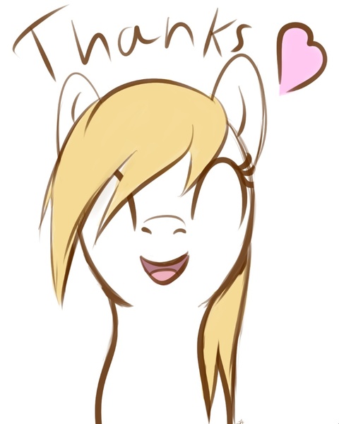 Size: 750x937 | Tagged: safe, artist:jeki, derpibooru import, oc, oc:aryanne, unofficial characters only, earth pony, pony, blonde, eyes closed, female, happy, heart, mare, reaction image, simple background, solo, thanks, transparent background, upper body