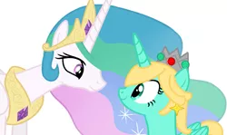 Size: 1211x720 | Tagged: safe, artist:shiibases, artist:user15432, derpibooru import, princess celestia, ponified, alicorn, pony, base used, crossover, crown, ear piercing, earring, jewelry, looking at each other, nintendo, piercing, regalia, rosalina, super mario bros., super mario galaxy, super smash bros.