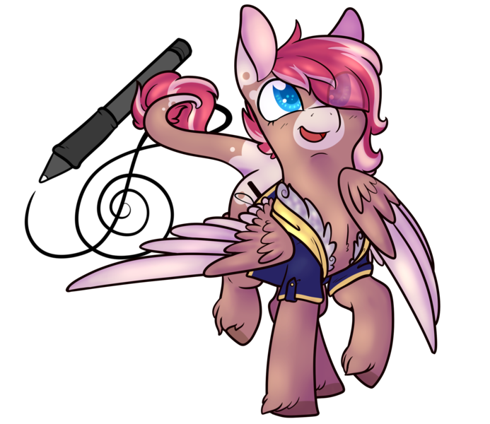 Size: 2203x1908 | Tagged: safe, artist:cloureed, derpibooru import, oc, oc:strawberry breeze, unofficial characters only, pegasus, pony, cutie mark background, female, long tail, mare, simple background, solo, transparent background, unshorn fetlocks, wings