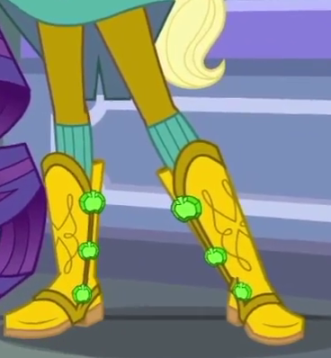 Size: 368x398 | Tagged: safe, derpibooru import, screencap, applejack, equestria girls, equestria girls series, boots, cowboy apple, cowboy boots, cropped, legs, pictures of legs, shoes, super ponied up