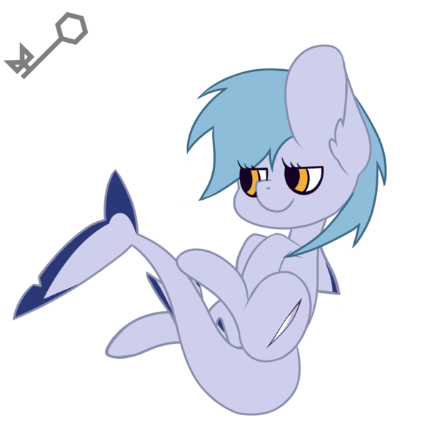 Size: 1160x1150 | Tagged: safe, artist:thedrawist, derpibooru import, oc, oc:hatii, unofficial characters only, original species, pony, shark, shark pony, chibi, cute, fins, key, simple background, transparent background