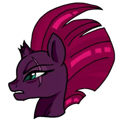 Size: 1000x1000 | Tagged: safe, artist:sorajona, derpibooru import, tempest shadow, pony, unicorn, my little pony: the movie, broken horn, bust, eye scar, female, mare, portrait, scar, scar on the wrong side, simple background, transparent background