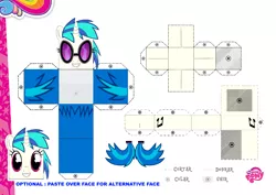 Size: 2048x1447 | Tagged: safe, artist:cloudsdalecompanion, derpibooru import, editor:grapefruitface, vinyl scratch, arts and crafts, craft, merchandise, papercraft, solo, toy