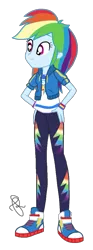 Size: 764x2048 | Tagged: safe, artist:ilaria122, derpibooru import, rainbow dash, a fine line, equestria girls, equestria girls series, clothes, converse, female, geode of super speed, magical geodes, not a vector, pants, shoes, simple background, sneakers, solo, transparent background