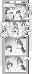 Size: 1451x3300 | Tagged: artist:loreto-arts, comic, comic:friendship is innuendo, derpibooru import, dragon, female, male, monochrome, pinkie pie, princess ember, princess flurry heart, safe, spike, spike gets all the mares, starlight glimmer, straight, twilight sparkle, winged spike