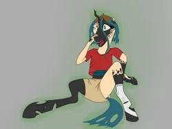 Size: 2048x1536 | Tagged: artist:settop, derpibooru import, human to pony, male to female, queen chrysalis, rule 63, solo, suggestive, transformation, transgender transformation