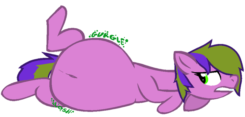 Size: 952x457 | Tagged: artist:raziefim, derpibooru import, fat, female, lying, mare, oc, requested art, safe, side, simple background, solo, stomach noise, stuffed, transparent background, unofficial characters only