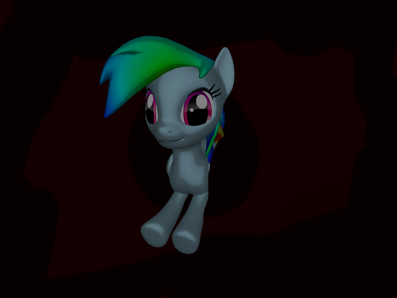 Size: 2000x1500 | Tagged: 3d, artist:levisthekewlpony, derpibooru import, hole, rainbow dash, safe, solo