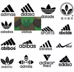 Size: 500x490 | Tagged: adidas, bootleg, boyle, comparison, derpibooru import, knockoffs, meme, my little pony: the movie, parrot pirates, safe, similarities, wat