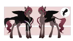 Size: 3336x1870 | Tagged: safe, artist:holoriot, derpibooru import, oc, oc:crow, unofficial characters only, pegasus, pony, clothes, male, reference sheet, simple background, solo, stallion, transparent background