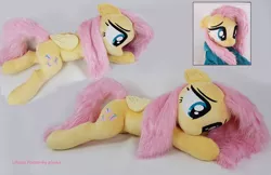 Size: 4544x2952 | Tagged: safe, artist:epicrainbowcrafts, derpibooru import, fluttershy, pony, high res, irl, life size, photo, plushie, prone, solo