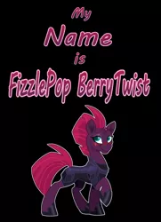 Size: 1024x1414 | Tagged: safe, artist:fire-topaz, derpibooru import, fizzlepop berrytwist, tempest shadow, unicorn, my little pony: the movie, armor, black background, blushing, broken horn, cute, eye scar, female, mare, scar, simple background, solo, tempestbetes