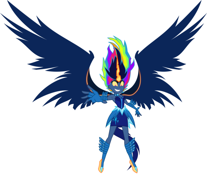 Size: 6000x5052 | Tagged: safe, artist:orin331, derpibooru import, rainbow dash, equestria girls, secrets and pies, absurd resolution, clothes, evil, evil pie hater dash, female, midnight-ified, simple background, solo, transparent background