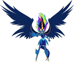 Size: 6000x5052 | Tagged: safe, artist:orin331, derpibooru import, rainbow dash, equestria girls, secrets and pies, absurd resolution, clothes, evil, evil pie hater dash, female, midnight-ified, simple background, solo, transparent background