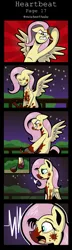 Size: 864x2994 | Tagged: grimdark, artist:moonlightfan, derpibooru import, fluttershy, pegasus, pony, comic:heartbeat, blood, comic, rock, solo