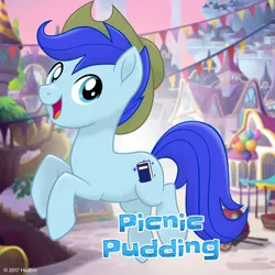 Size: 1080x1080 | Tagged: blue eyes, cowboy hat, derpibooru import, hat, mlp movie pony maker, my little pony: the movie, oc, oc:picnic pudding, safe, solo, unofficial characters only