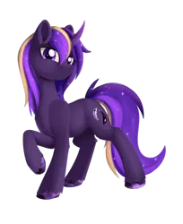 Size: 1024x1254 | Tagged: safe, artist:dusthiel, derpibooru import, oc, oc:ame ametrine, unofficial characters only, pony, unicorn, commission, male, raised hoof, simple background, smiling, solo, stallion, transparent background