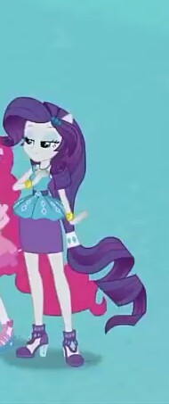 Size: 190x453 | Tagged: safe, derpibooru import, screencap, pinkie pie, rarity, equestria girls, equestria girls series, clothes, cropped, female, high heels, ponied up, pony ears, shoes, skirt, solo focus