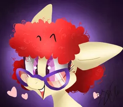 Size: 1024x891 | Tagged: safe, artist:shellielle, derpibooru import, twist, earth pony, pony, adorkable, cute, dork, female, filly, glasses, happy, heart, smiling, solo, twistabetes