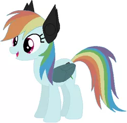 Size: 409x398 | Tagged: safe, artist:selenaede, artist:user15432, derpibooru import, rainbow dash, pegasus, pony, elements of insanity, alternate cutie mark, alternate universe, base used, pony monster, rainbine, rainbine ears