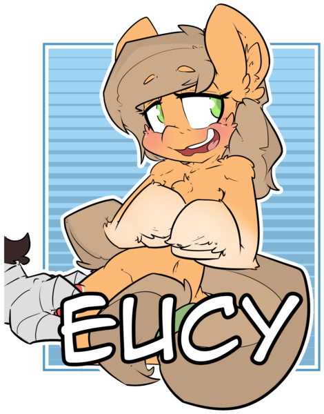 Size: 1645x2098 | Tagged: safe, artist:bbsartboutique, derpibooru import, oc, oc:eucalyptus, unofficial characters only, earth pony, pony, badge, blushing, con badge, transparent background