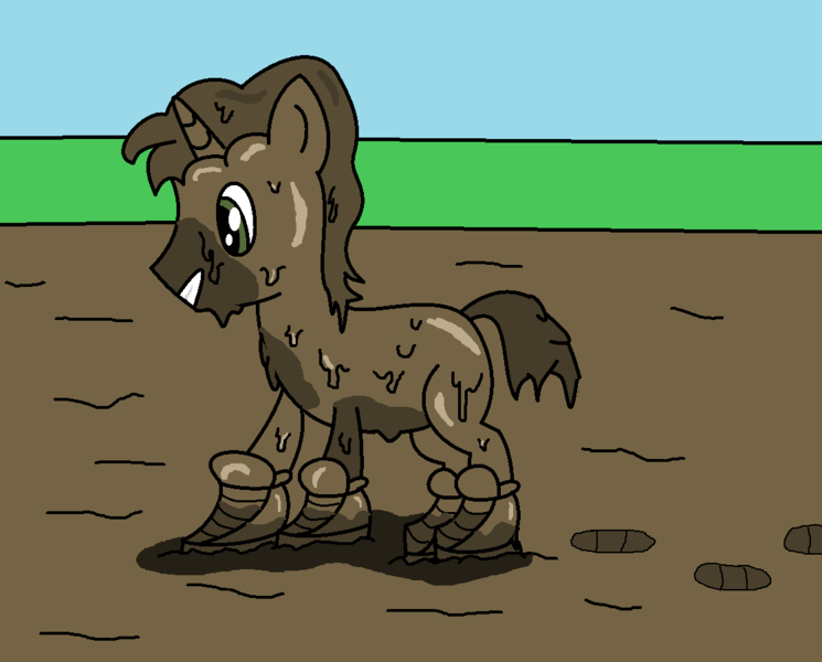 Size: 1118x900 | Tagged: artist:amateur-draw, derpibooru import, downvote bait, ms paint, mud, muddy, oc, oc:maven cash, safe, shoes, sneakers, solo, unofficial characters only, wet and messy