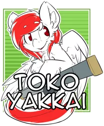 Size: 1682x2030 | Tagged: safe, artist:bbsartboutique, derpibooru import, oc, oc:toko yakkai, unofficial characters only, pegasus, pony, badge, con badge, telescope, tokobetes
