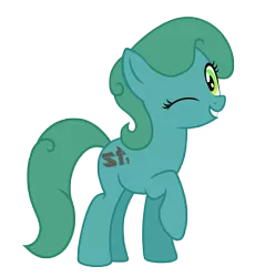 Size: 7581x7920 | Tagged: safe, artist:aborrozakale, derpibooru import, oc, oc:stable tec, unofficial characters only, earth pony, pony, absurd resolution, female, mare, one eye closed, simple background, solo, transparent background, wink