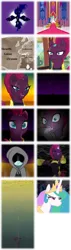 Size: 800x2800 | Tagged: adventure, advertisement, armor, artist:crowley, artist:parclytaxel, asphyxiation, derpibooru import, drowning, edit, editor:cheezedoodle96, explicit source, fanfic, fanfic art, fanfic in the description, map, moon, my little pony: the movie, mystery, princess celestia, princess luna, semi-grimdark, tempest becomes a royal guard, tempest shadow, underwater