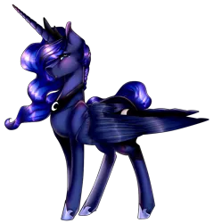 Size: 946x984 | Tagged: safe, artist:xxmissteaxx, derpibooru import, princess luna, alicorn, pony, female, mare, simple background, solo, transparent background