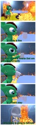 Size: 2000x6850 | Tagged: semi-grimdark, artist:mrdoctorderpy, derpibooru import, oc, oc:northern haste, unofficial characters only, pony, 3d, bone, comic, dialogue, fire, skeleton, solo, source filmmaker, this is fine