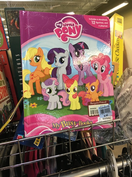 Size: 3024x4032 | Tagged: apple bloom, applejack, book, derpibooru import, goodwill, irl, photo, pinkie pie, rarity, safe, scootaloo, sweetie belle, twilight sparkle