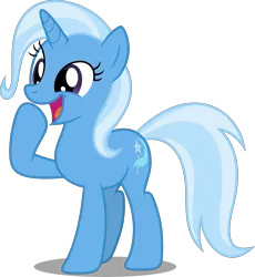 Size: 4597x5000 | Tagged: safe, artist:dashiesparkle, derpibooru import, trixie, pony, unicorn, uncommon bond, .svg available, absurd resolution, cute, diatrixes, female, mare, simple background, smiling, solo, transparent background, vector