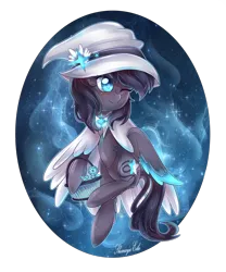 Size: 5000x6000 | Tagged: safe, artist:shimayaeiko, derpibooru import, oc, unofficial characters only, pegasus, pony, absurd resolution, basket, cape, clothes, female, hat, mare, one eye closed, simple background, solo, transparent background, wink, witch, witch hat