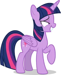 Size: 7000x8661 | Tagged: safe, artist:luckreza8, derpibooru import, twilight sparkle, twilight sparkle (alicorn), alicorn, pony, once upon a zeppelin, .svg available, absurd resolution, female, grin, mare, raised hoof, simple background, smiling, solo, transparent background, vector