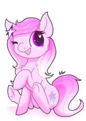 Size: 824x1150 | Tagged: safe, artist:nutty-stardragon, derpibooru import, oc, oc:stardust, unofficial characters only, earth pony, pony, commission, female, heart eyes, mare, one eye closed, simple background, smiling, solo, transparent background, wingding eyes, wink