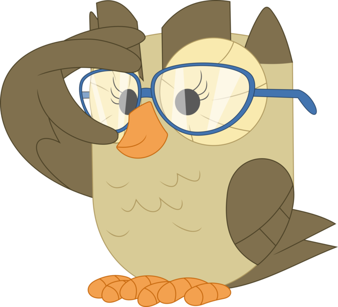 Size: 3565x3231 | Tagged: artist:porygon2z, derpibooru import, glasses, owl, owlowiscious, safe, simple background, solo, transparent background, vector