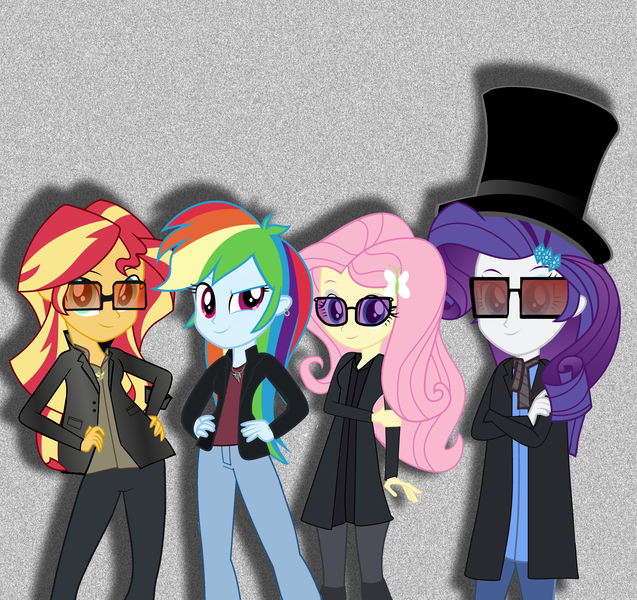 Size: 5328x5018 | Tagged: safe, artist:grapefruitface1, artist:imperfectxiii, artist:sugar-loop, artist:xebck, derpibooru import, edit, vector edit, fluttershy, rainbow dash, rarity, sunset shimmer, equestria girls, equestria girls (movie), rainbow rocks, absurd resolution, band, clothes, cosplay, costume, crossover, group, music, parody, the rainbooms, toto (band), vector