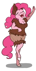 Size: 650x1283 | Tagged: safe, artist:rimmi1357, derpibooru import, pinkie pie, anthro, earth pony, unguligrade anthro, clothes, costume, female, mare, nightmare night, simple background, solo, transparent background