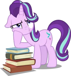Size: 4697x5000 | Tagged: safe, artist:dashiesparkle, derpibooru import, starlight glimmer, pony, unicorn, uncommon bond, .svg available, absurd resolution, book, bored, cute, duckface, female, floppy ears, glimmerbetes, mare, simple background, solo, transparent background, vector