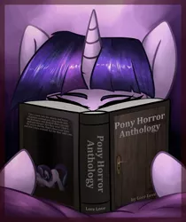 Size: 3551x4229 | Tagged: safe, artist:duop-qoub, derpibooru import, starlight glimmer, twilight sparkle, pony, unicorn, fanfic, book, fanfic art, fanfic cover, reading, solo, story included, unicorn twilight
