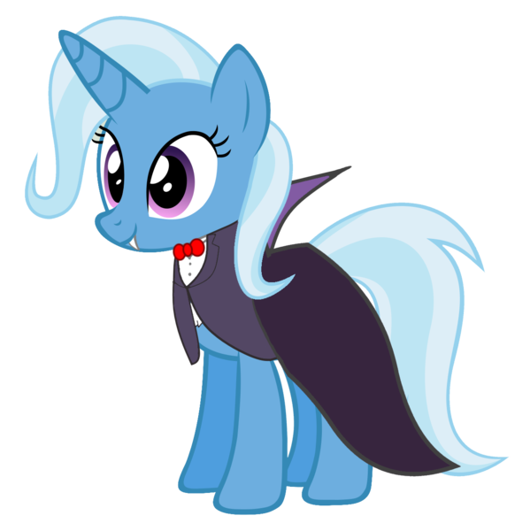 Size: 1294x1296 | Tagged: safe, artist:kingdark0001, derpibooru import, edit, vector edit, trixie, pony, unicorn, vampire, 80s, bowtie, cape, clothes, count duckula, cute, danger mouse, diatrixes, female, halloween, holiday, mare, parody, simple background, solo, transparent background, vector, vegetarian