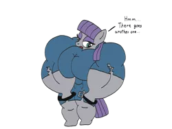 Size: 1024x768 | Tagged: artist:broozerpunch, clothing damage, derpibooru import, maud pie, maud pump, muscles, safe