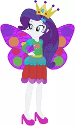 Size: 368x623 | Tagged: safe, artist:selenaede, artist:user15432, derpibooru import, rarity, butterfly, human, equestria girls, base used, butterfly costume, butterfly princess, butterfly wings, clothes, costume, crown, dress, halloween, halloween costume, high heels, holiday, humanized, jewelry, princess costume, princess rarity, regalia, shoes, winged humanization, wings